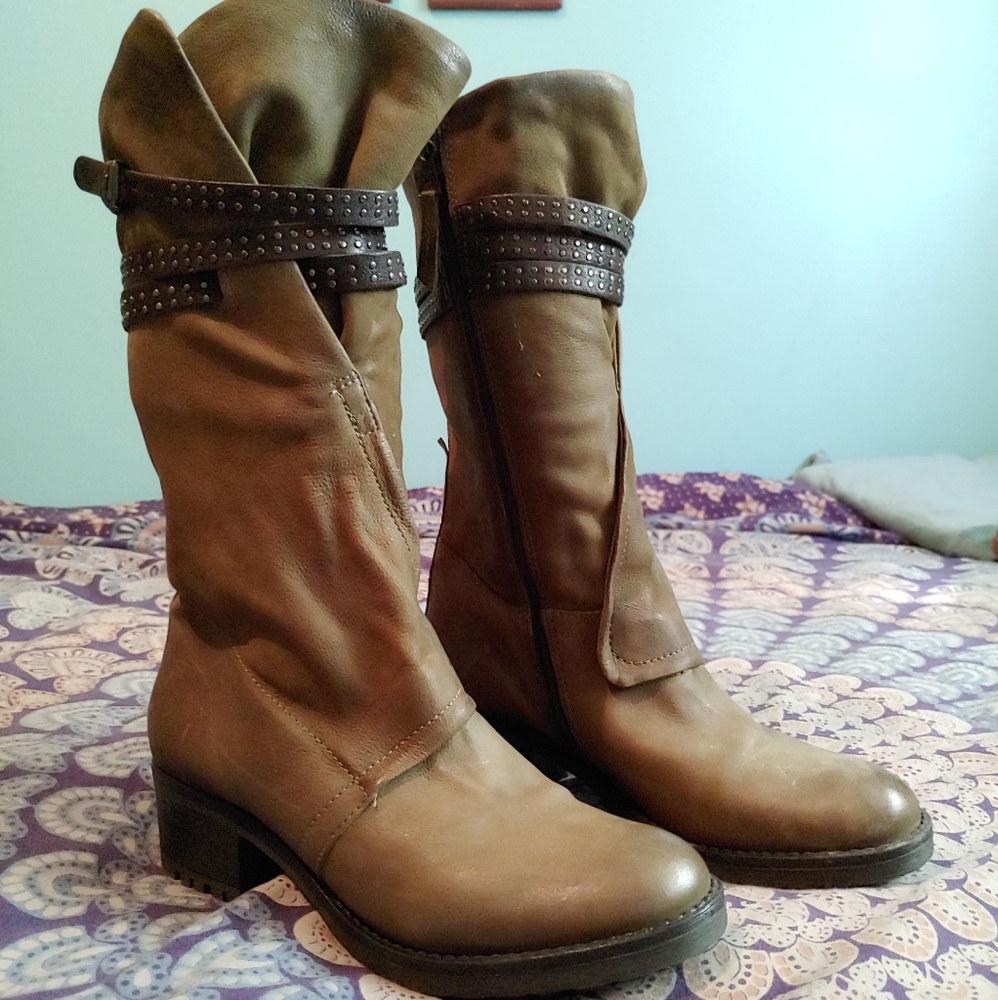 MJUS Olive Strappy Tall Boots - 39